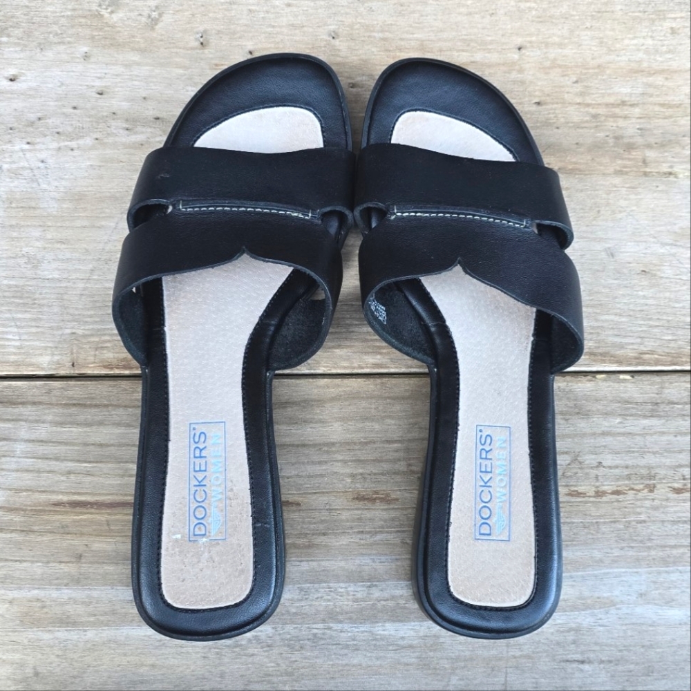 Dockers Rachel Y2K Classic Minimalist  Double Band Comfort Slide Sandal 7M - Picture 6 of 15